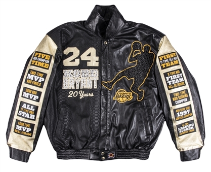 Kobe Bryant "20 Years" Custom Jeff Hamilton Leather Jacket (#21/24) - Limited Edition Sold at Staples Center for Kobes Final Game!